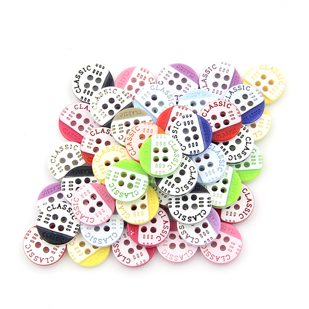 Craftisum BUTTONS 4 HOLES FOR SEWING AND CRAFTING MIXED COLOR 10