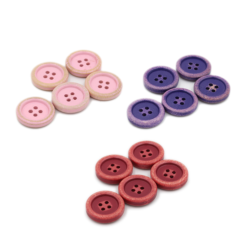 Craftisum COLORFUL WOODEN BUTTONS FOR SEWING AND CRAFTING 50PCS
