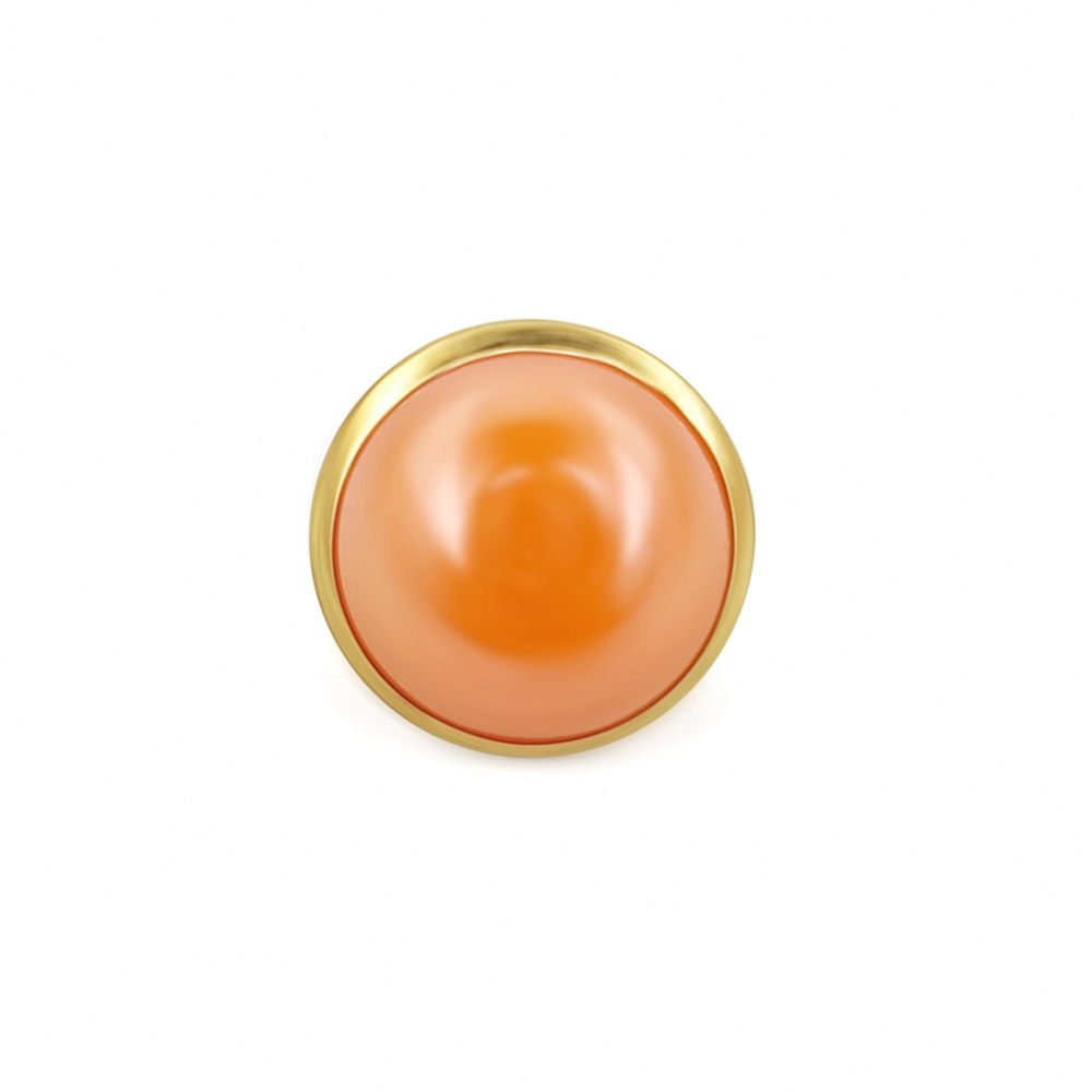 Craftisum Imitation Orange Gems Decorative Resin Sewing Shank Buttons 50 Pcs - 10mm, 13/32"