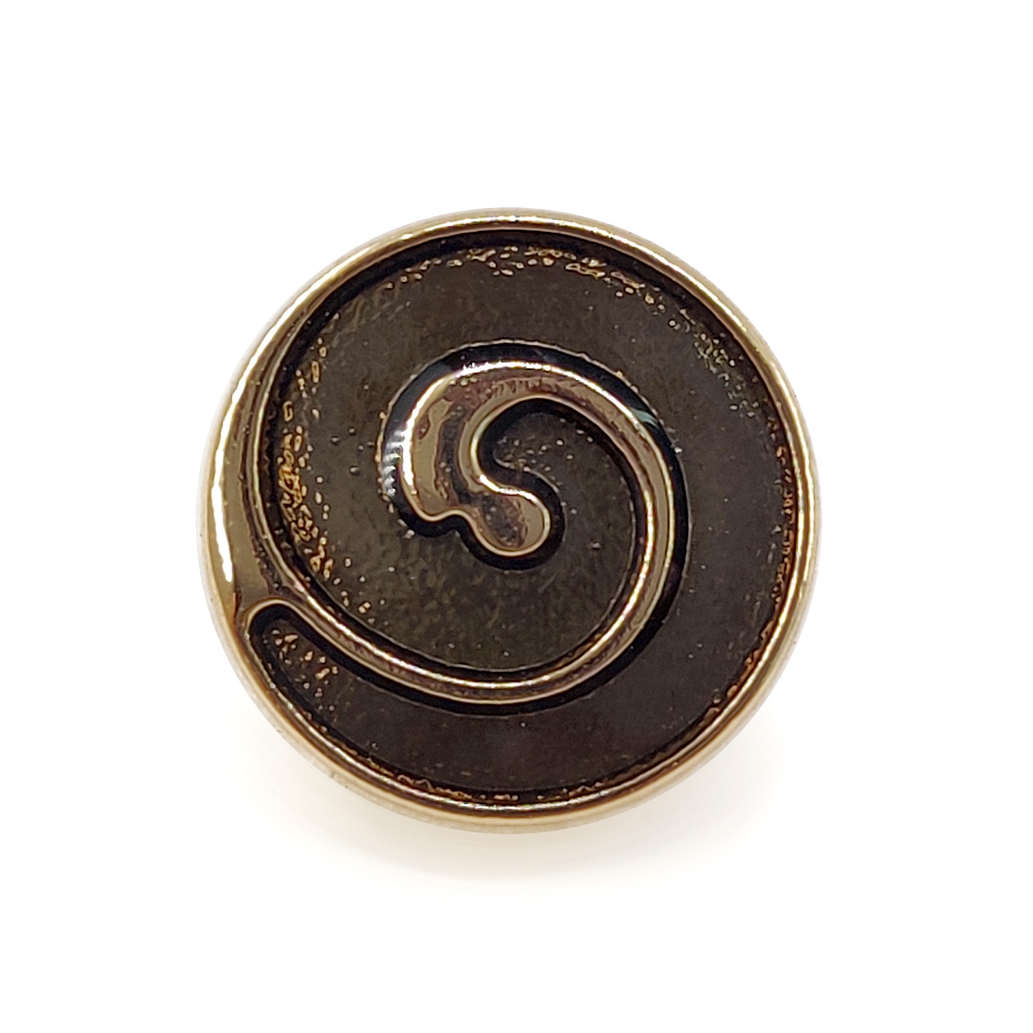Craftisum Decorative Enamel Copper Swirl Sewing Shank Buttons 20 Pcs - 10mm, 13/32"