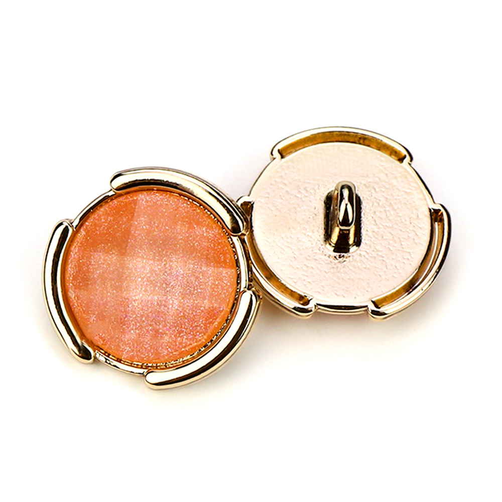 Craftisum Orange Beveled Cut Glass Gap Edges Sewing Shank Buttons 20 Pcs - 18mm, 23/32"