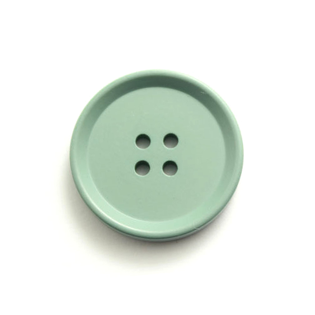 Craftisum 20 pcs Candy Color Green Resin Flat 4 Holes Sewing Coat Buttons -25mm -1"