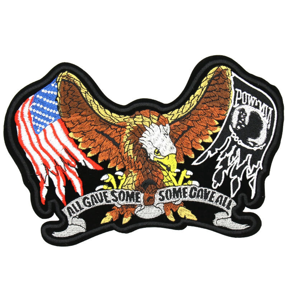 Craftisum 2 PCS AMERICAN BALD EAGLE IRON ON PATCHES FOR CLOTHES