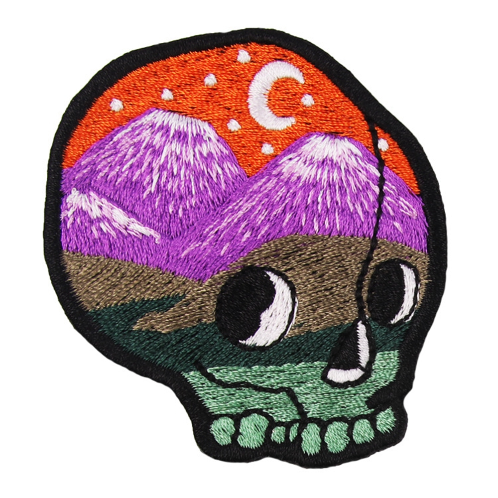 Craftisum 10 PCS CUTE SKULL EMBROIDERED SEWING IRON ON PATCHES F